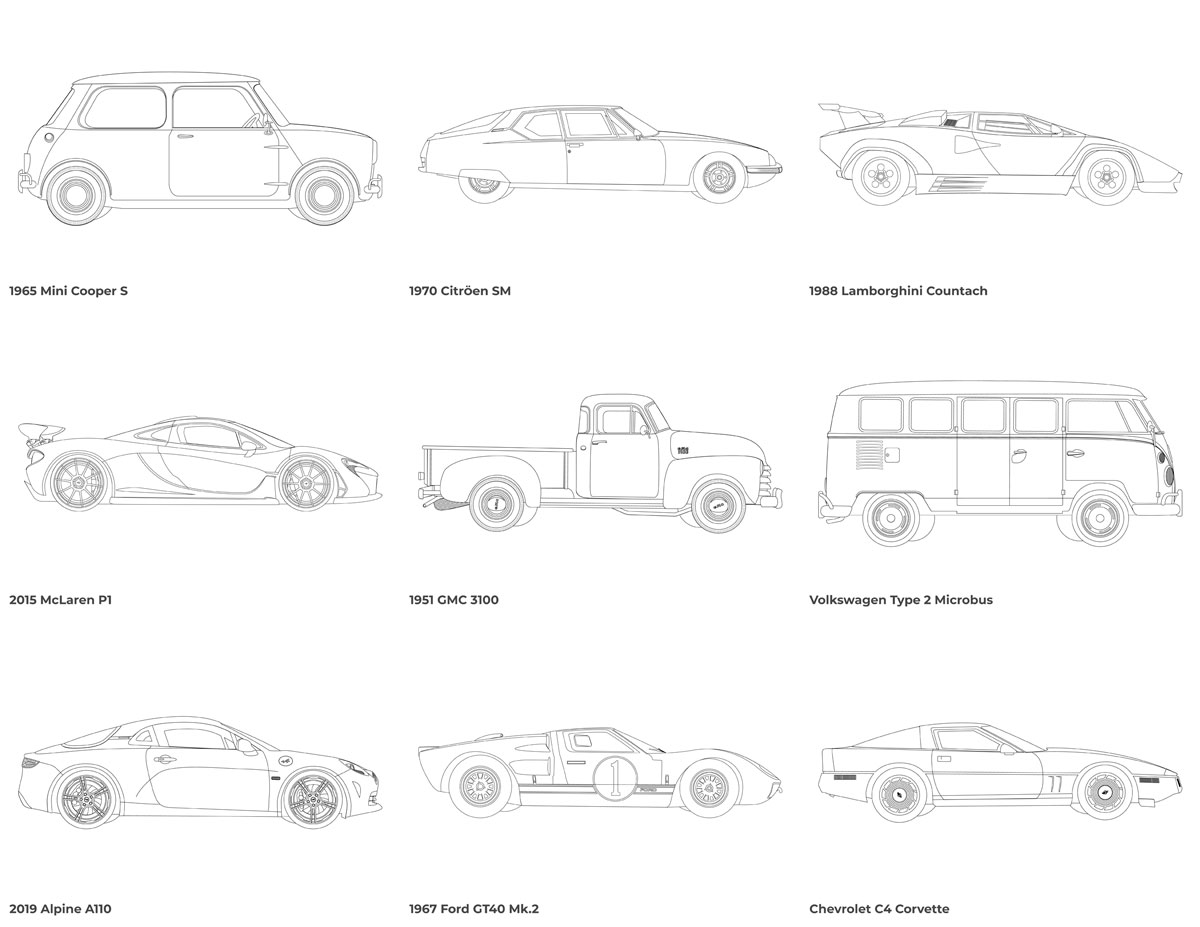 Quarantine Car Club illustration samples
